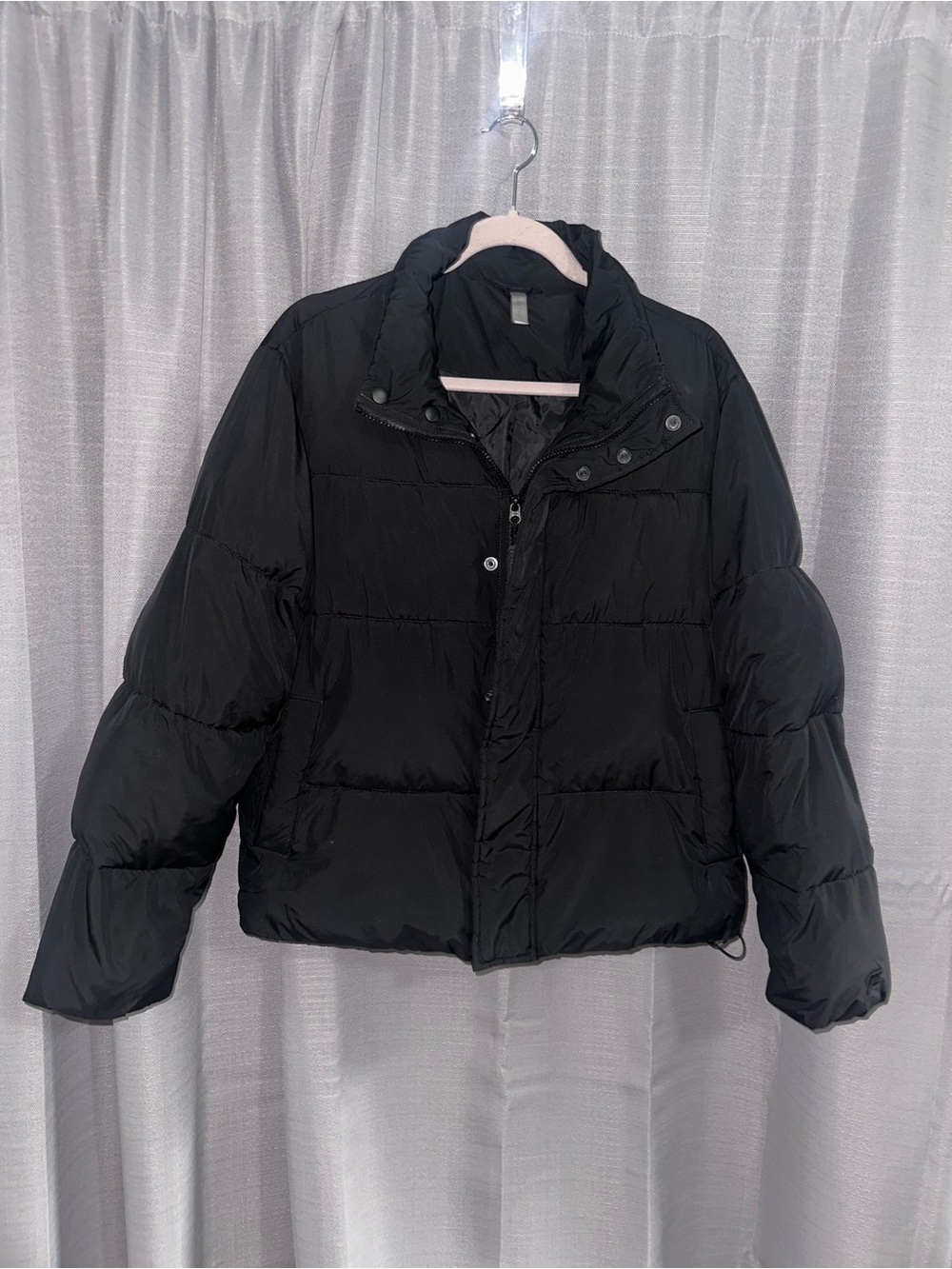 Fabletics Black Quilted Puffer Coat